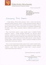 Listy gratulacyjne otrzymane z okazji 100-lecia nadzoru górniczego w Polsce (1)