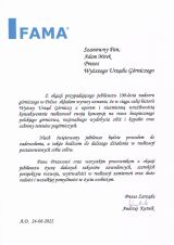 Listy gratulacyjne otrzymane z okazji 100-lecia nadzoru górniczego w Polsce (7)