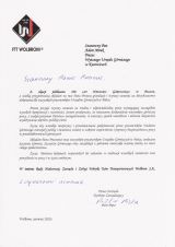 Listy gratulacyjne otrzymane z okazji 100-lecia nadzoru górniczego w Polsce (14)