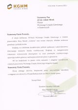 Listy gratulacyjne otrzymane z okazji 100-lecia nadzoru górniczego w Polsce (5)