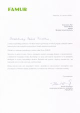 Listy gratulacyjne otrzymane z okazji 100-lecia nadzoru górniczego w Polsce (6)